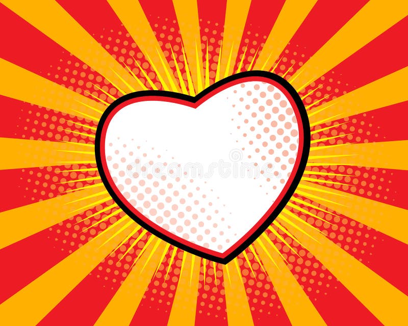 Pop art di forma del cuore royalty illustrazione gratis Pop art di forma del cuore royalty illustrazione gratis