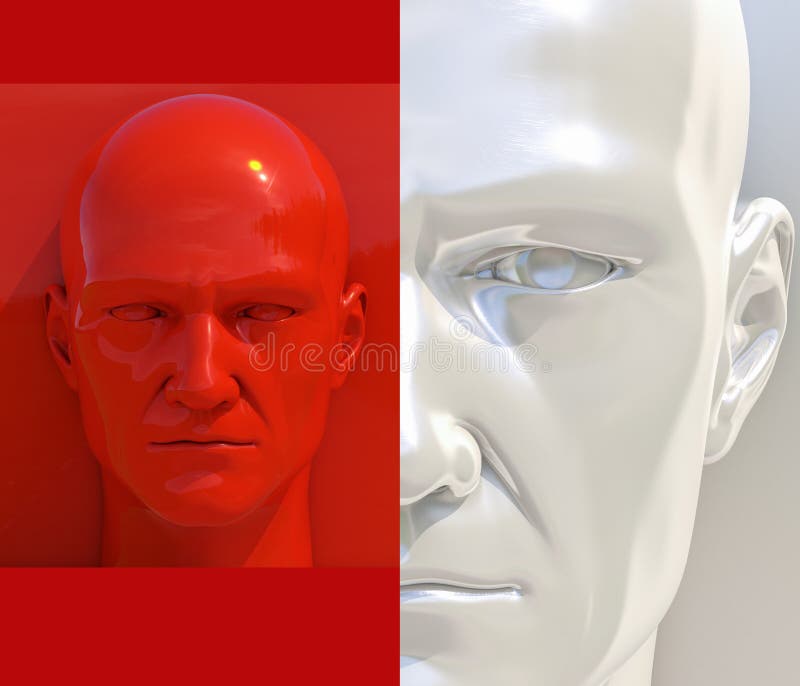 Pop Art Heads royalty-vrije illustratie