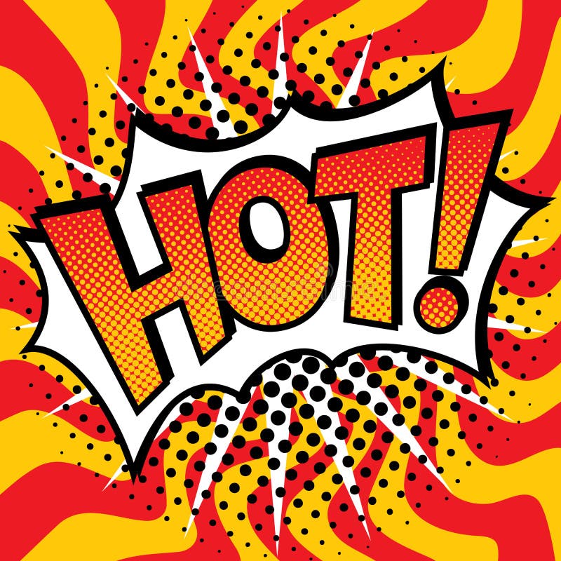  Pop  Art  HOT Text  Design  stock vector Illustration of 