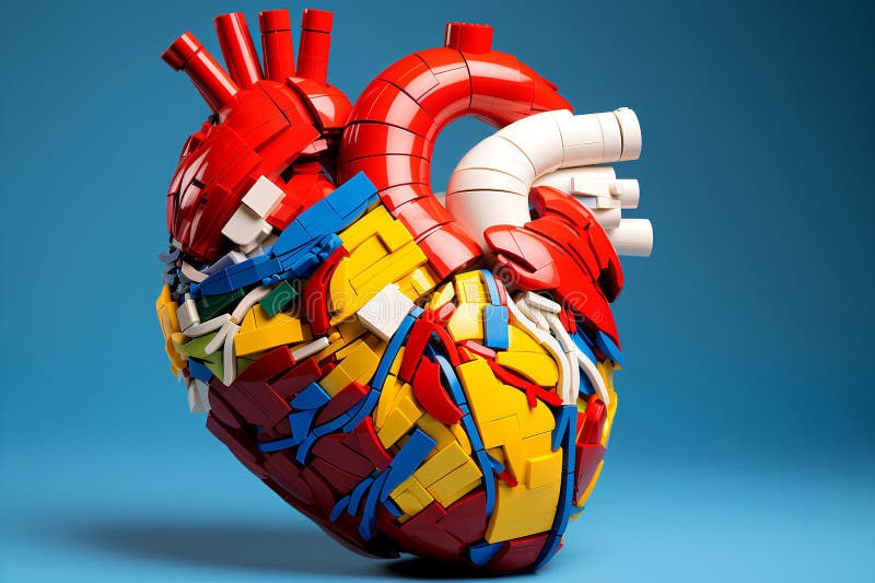 A Pop Art A LEGO human heart