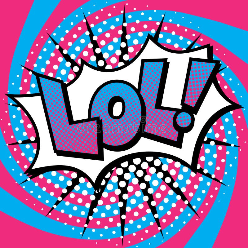 Pop Art LOL Text Design stock illustratie Pop Art LOL Text Design stock illustratie