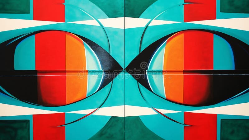 Motor de aprindere cu grafică pop și model retro, roșu și verde smarald stock illustration