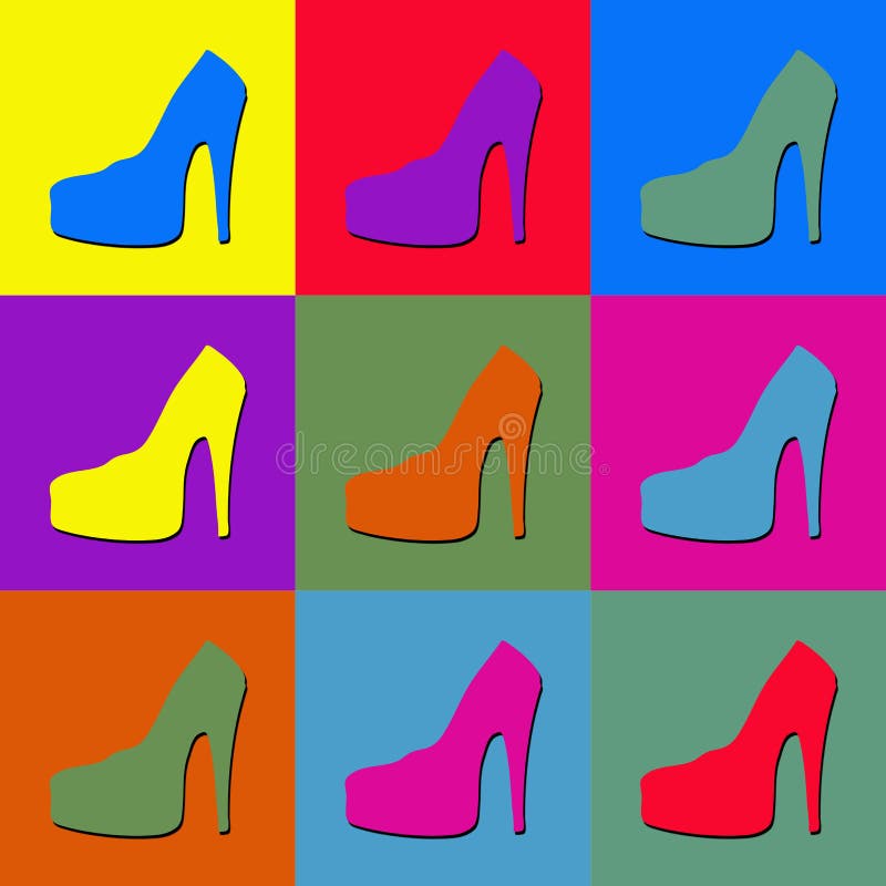 High Heels Illustrations, Unique Modern and Vintage Style Stock  Illustrations for Licensing