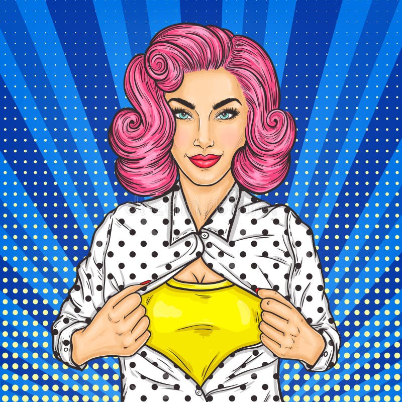 Pop-art super mamma vector illustratie Pop-art super mamma vector illustratie