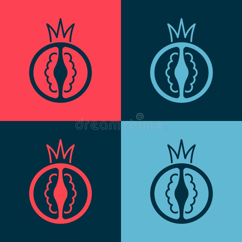 Pop Art Tomato Icon Isolated on Color Background. Vector Stock Vector