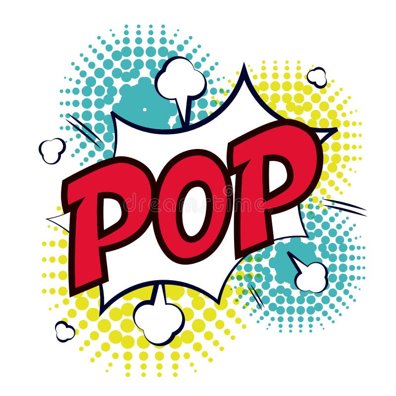 PopArtenKommunikationsIkonendesign Vektor Abbildung Illustration