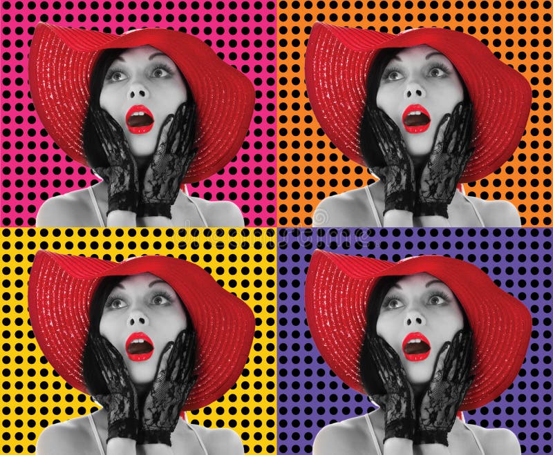 Pop-artvrouwen vector illustratie Pop-artvrouwen vector illustratie