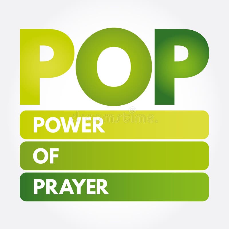 POP - Power Of Prayer acronym vector illustration.