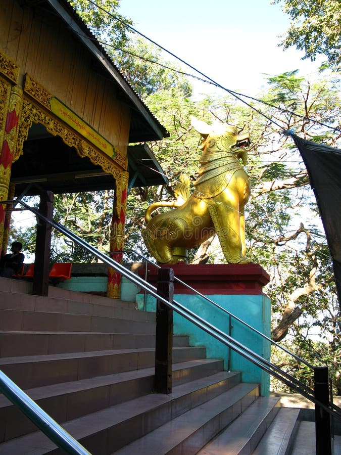 Popa Mount / Myanmar - 05 Jan 2010: Taungkalat Monastery on Popa Mount, Myanmar. Popa Mount / Myanmar - 05 Jan 2010: Taungkalat Monastery on Popa Mount, Myanmar