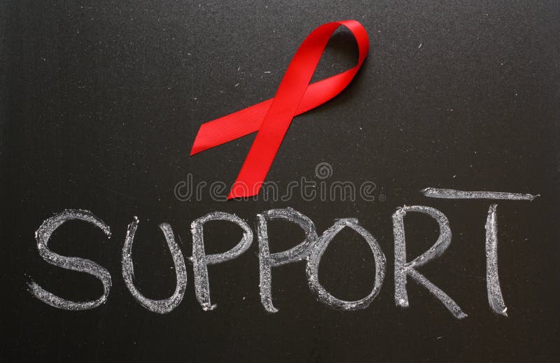 Wsparcie dla świadomości AIDS obrazy royalty free