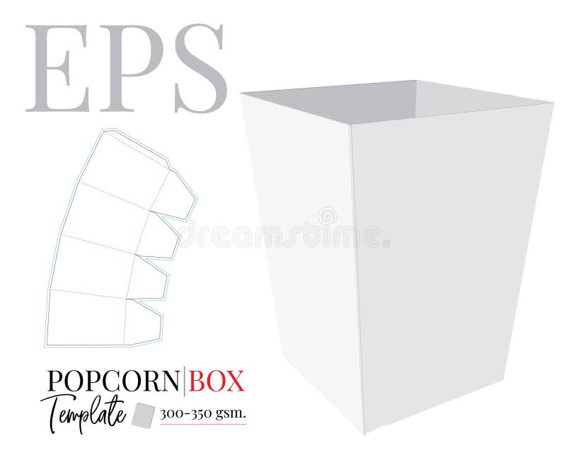 empty popcorn box coloring page