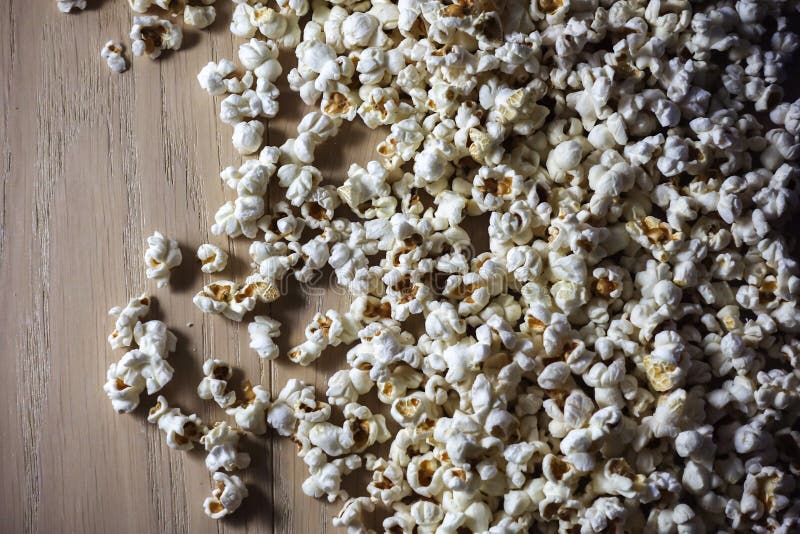 Popcorn Close Up Textural Background With Contrast Lighting Stock Image