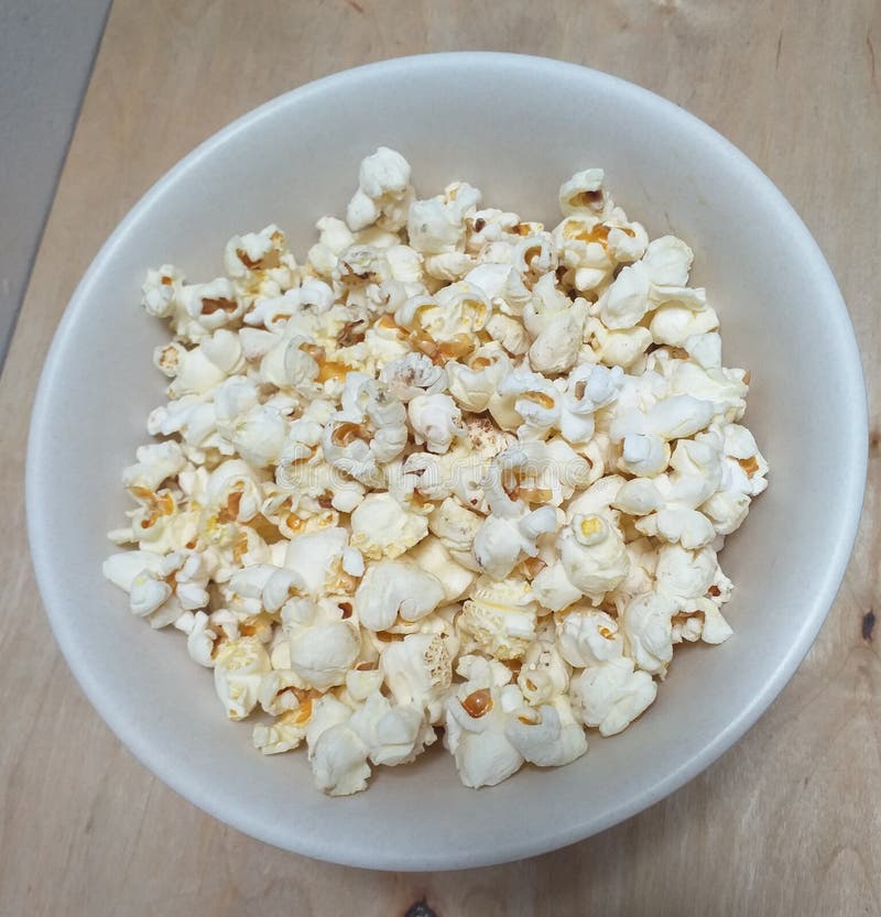 Popcorn Closeup View on a Bowl Stock Photo Image of view, produce