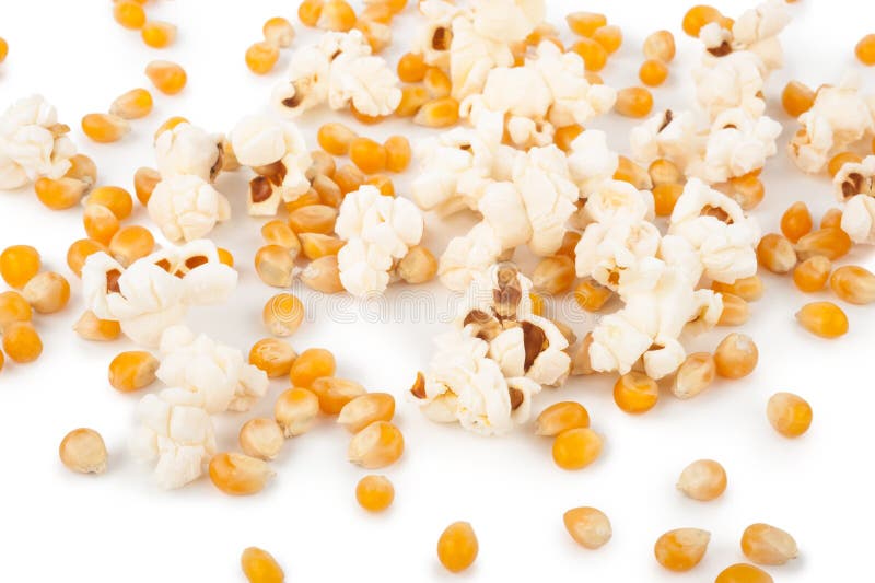 Popcorn and corn seeds stock photo. Image of food, falling 81669474