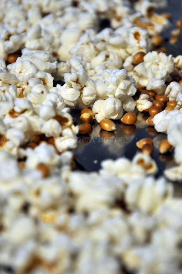 Popcorn on the Floor stock image. Image of salt, color 95167969