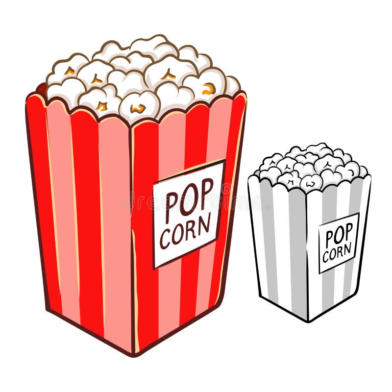 Popcorn Hand Drawn Sketch Vector Stock Vector Illustration of