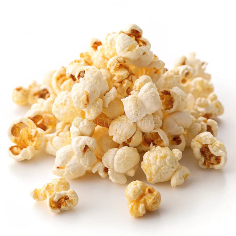 Popcorn isoliert auf weißem Hintergrund stock abbildung