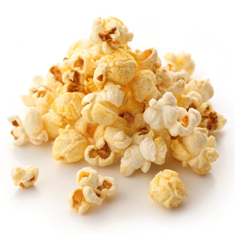 Popcorn isoliert auf weißem Hintergrund lizenzfreie abbildung