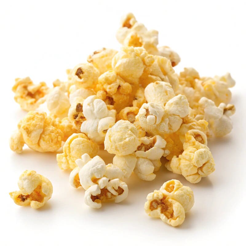 Popcorn isoliert auf weißem Hintergrund lizenzfreie abbildung