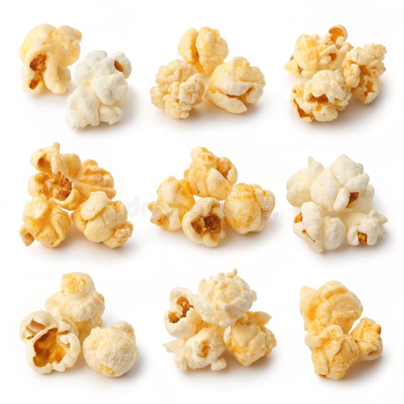 Popcorn isoliert auf weißem Hintergrund lizenzfreie abbildung