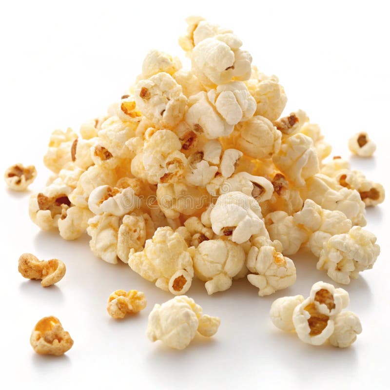 Popcorn isoliert auf weißem Hintergrund vektor abbildung