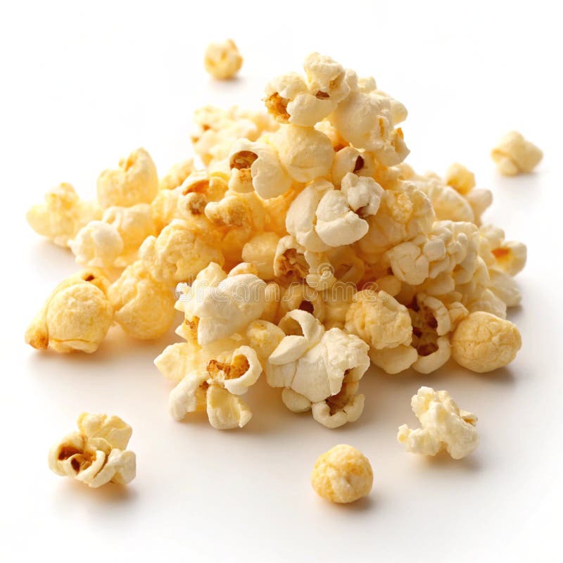 Popcorn isoliert auf weißem Hintergrund stock abbildung