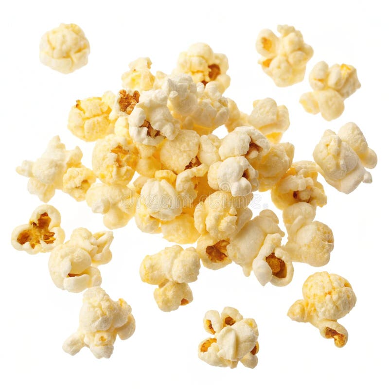 Popcorn isoliert auf weißem Hintergrund. Eine Schüssel flauschigen Popcorn isoliert auf einem weißen Hintergrund perfekt für Snacks oder Film-Zeit