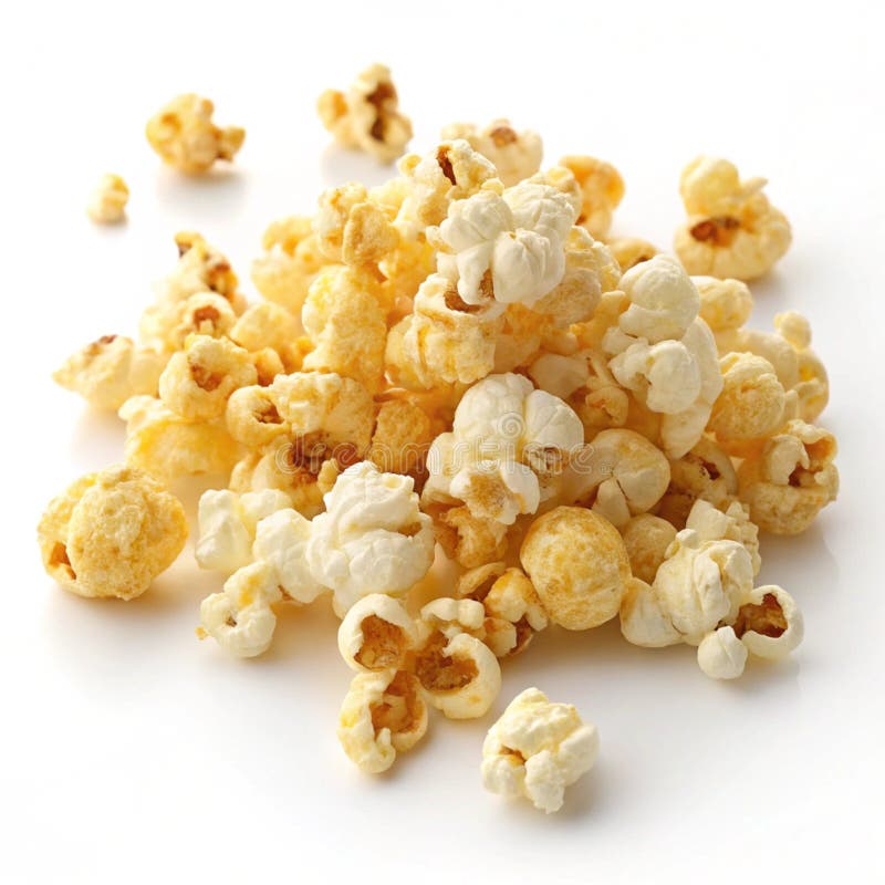Popcorn isoliert auf weißem Hintergrund stock abbildung