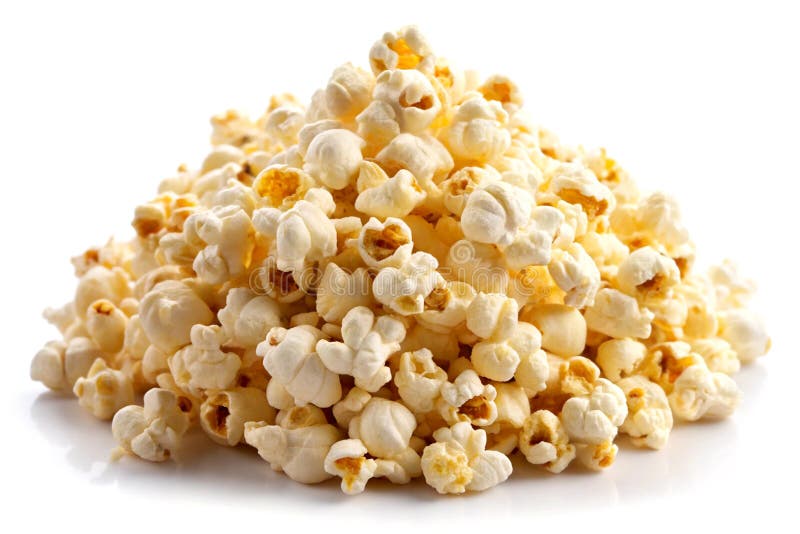 Popcorn isoliert auf weißem Hintergrund lizenzfreie abbildung