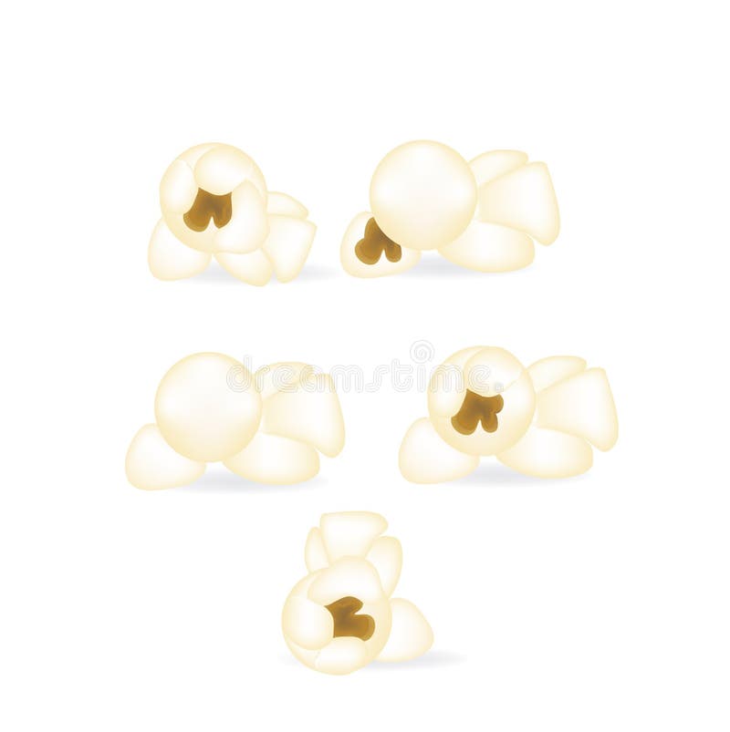Popcorn lokalisiert auf Weiß stock abbildung
