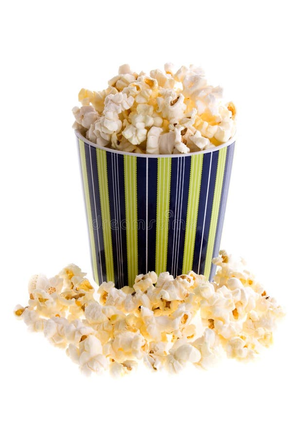 Popcorn in a mug royalty free stock photos