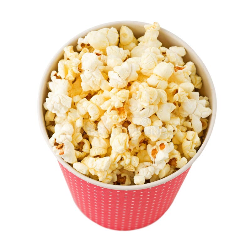 Popcorn op witte achtergrond stock foto's Popcorn op witte achtergrond stock foto's