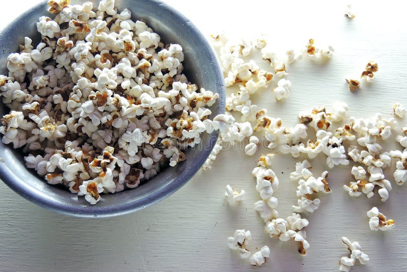 Popcorn in a pan stock image. Image of diet, background 80015295