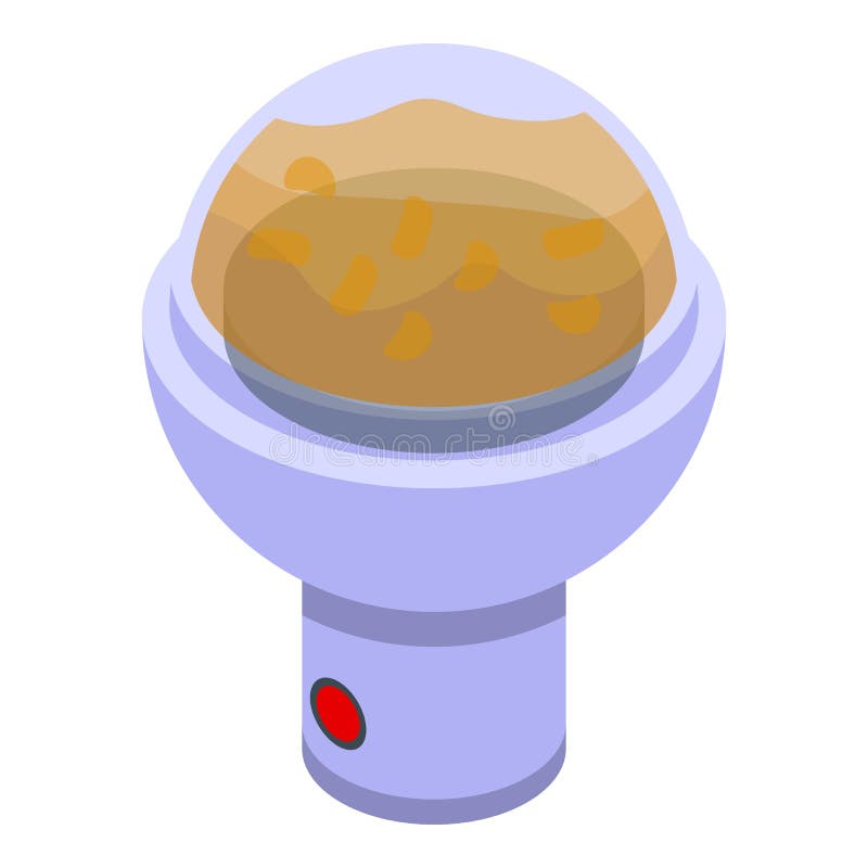 Popcorn round maker machine icon, isometric style vector illustration