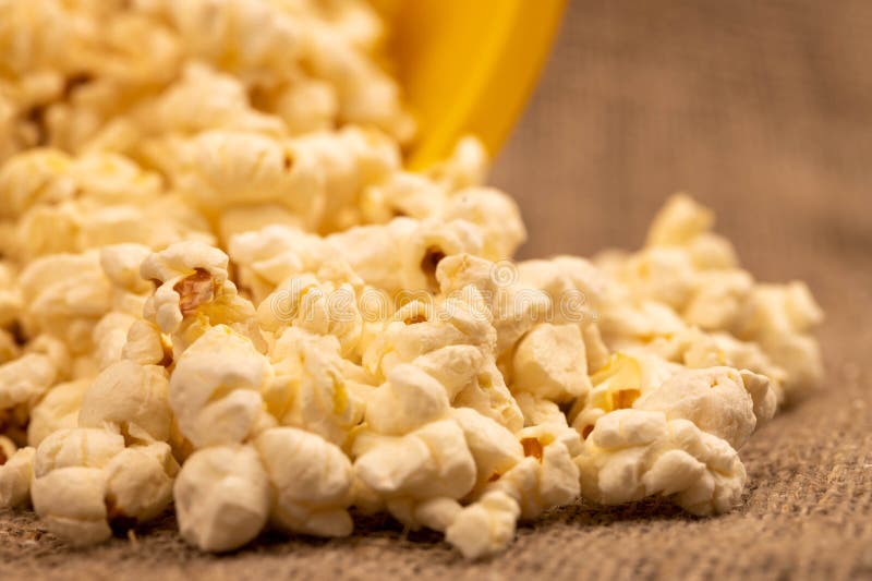 Popcorn Scattered on the Table and Potato Chips. Selfisolation in the