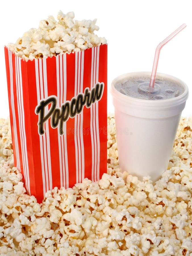 Popcorn and soda stock photo. Image of popcorn, snack 5829176
