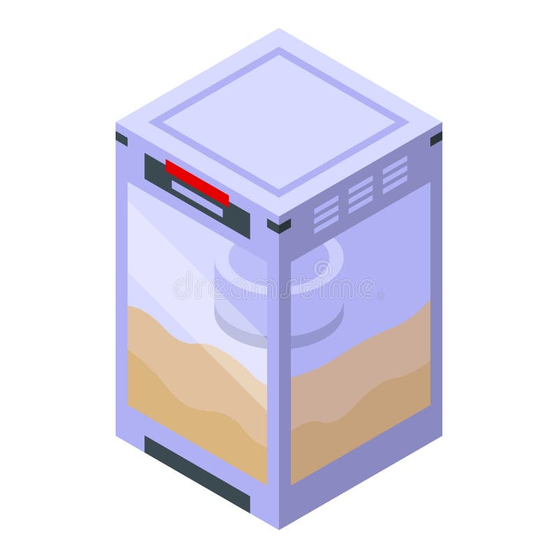 Popcorn stand maker machine icon, isometric style royalty free illustration