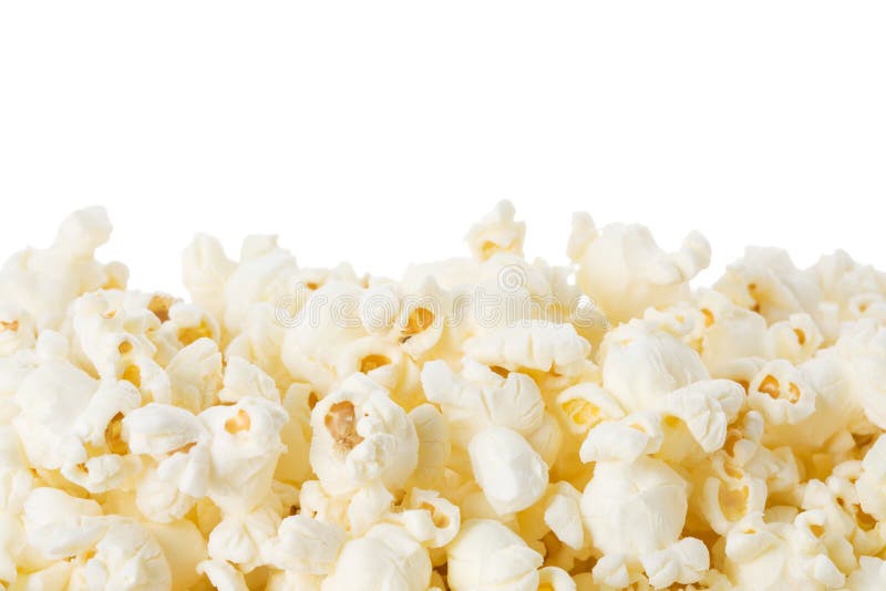 Popcorn su bianco