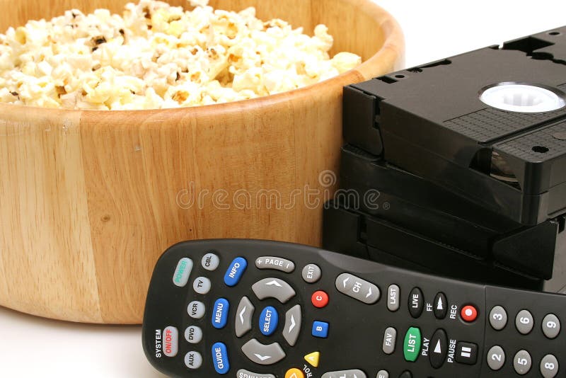 Popcorn & video w/remote control vhs