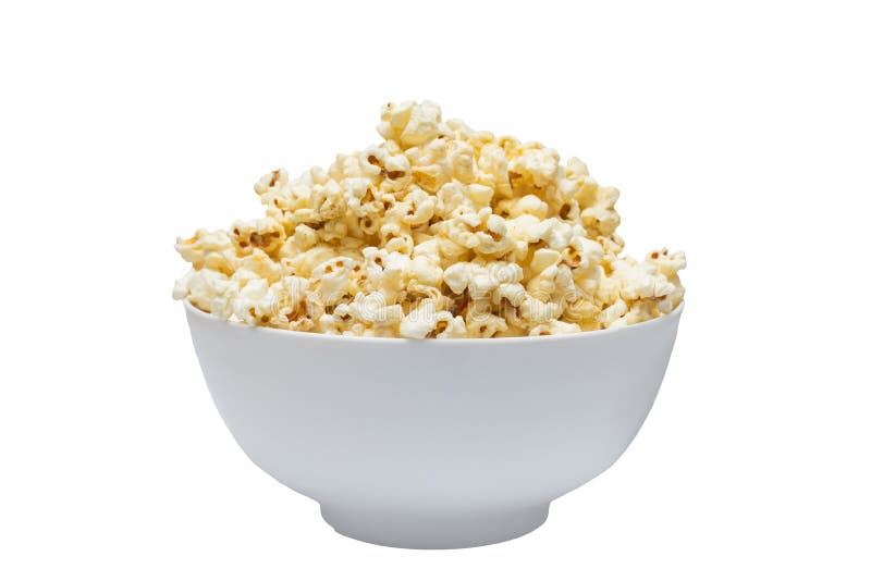 Big White Bowl Full Of Popcorn Stock Photo Image of entertainment, food 115865196