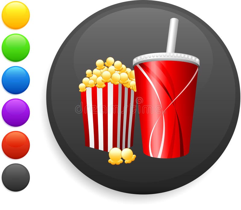 popcorn Διαδικτύου εικονιδίω& απεικόνιση αποθεμάτων popcorn Διαδικτύου εικονιδίω& απεικόνιση αποθεμάτων