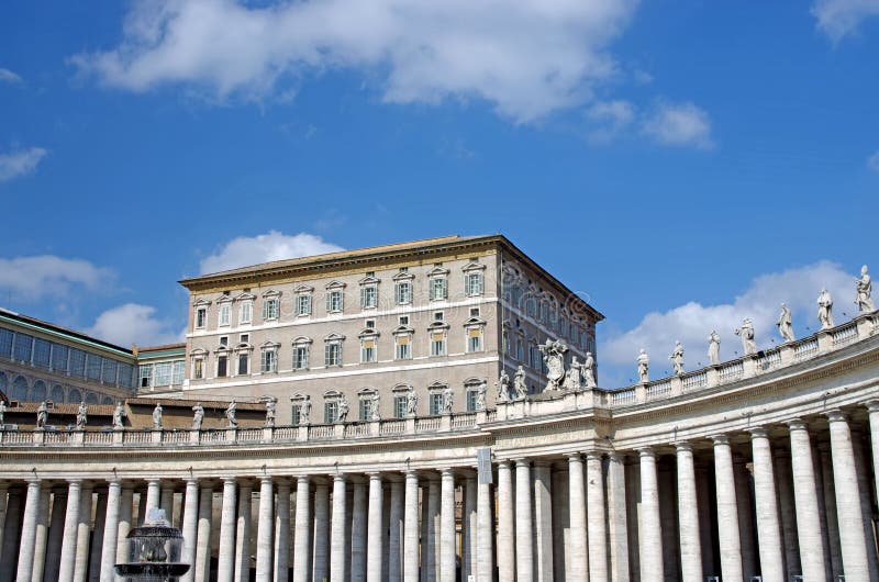 Vatican pope's apartment stock image. Image of architecture 22127425