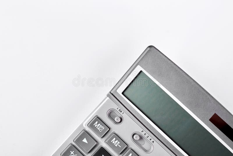 Popielaty elektroniczny kalkulator, cropped wizerunek fotografia royalty free Popielaty elektroniczny kalkulator, cropped wizerunek fotografia royalty free