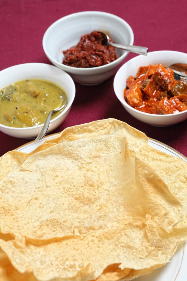 Poppadoms with Indian Pickles Stock Photo Image of indian, papadum 19020298