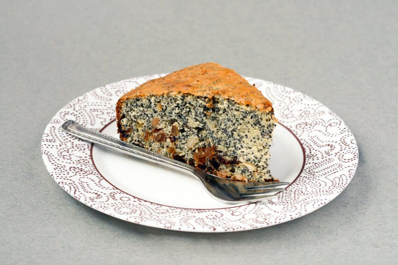 Poppy Seed and Nut Cake with Raisin Stock Image Image of baking