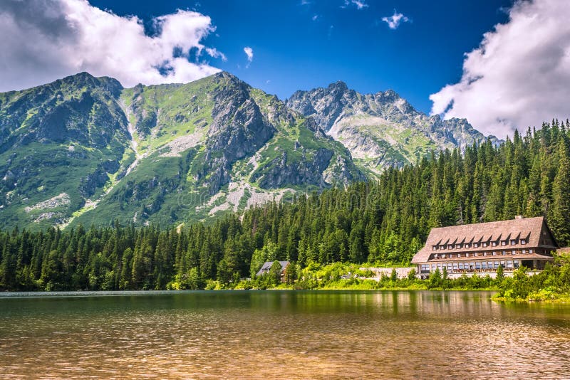 Popradske pleso - mountain lake located in the High Tatras.