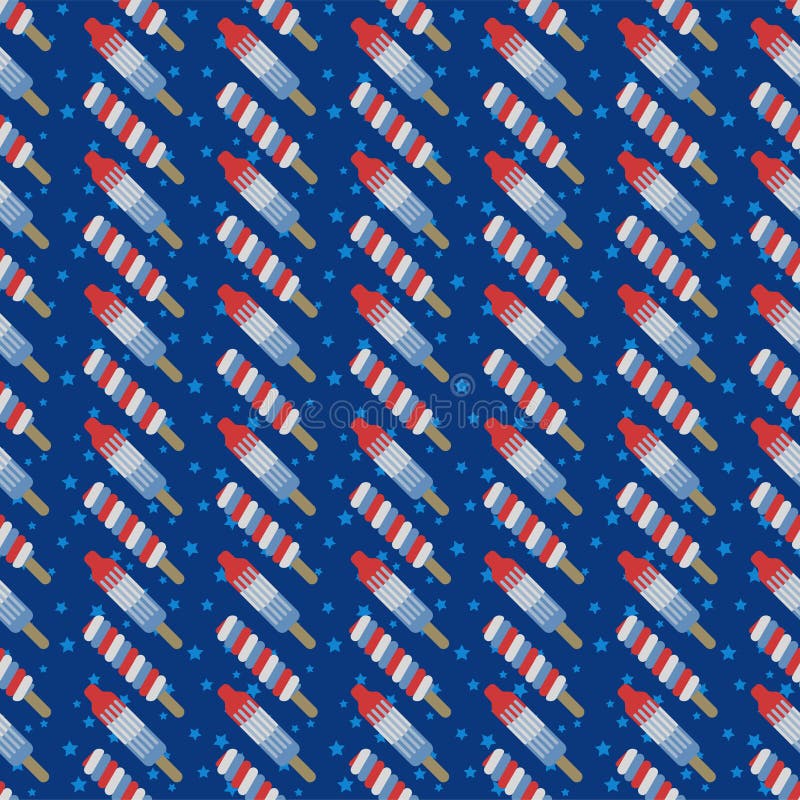 Popsicles bezszwowy wzór royalty ilustracja Popsicles bezszwowy wzór royalty ilustracja