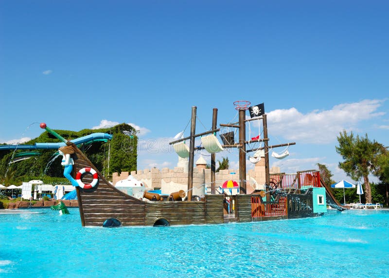 Popular aquapark at Turkish hotel