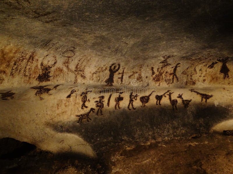 Popular cave painting from prehistoric people in Bulgaria. Popular cave painting from prehistoric people in Bulgaria