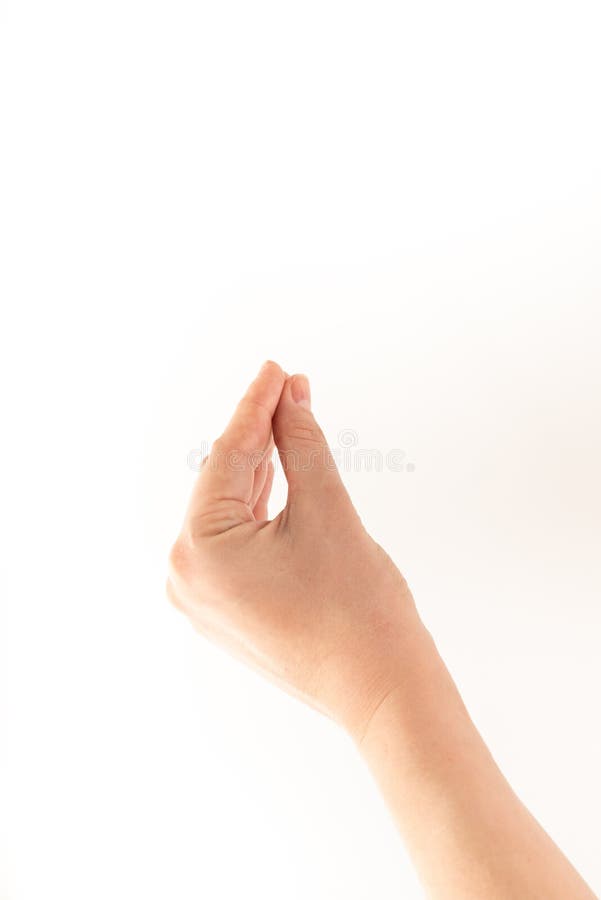 Popular Italian Hand Gesture on a White Background Stock Photo Image